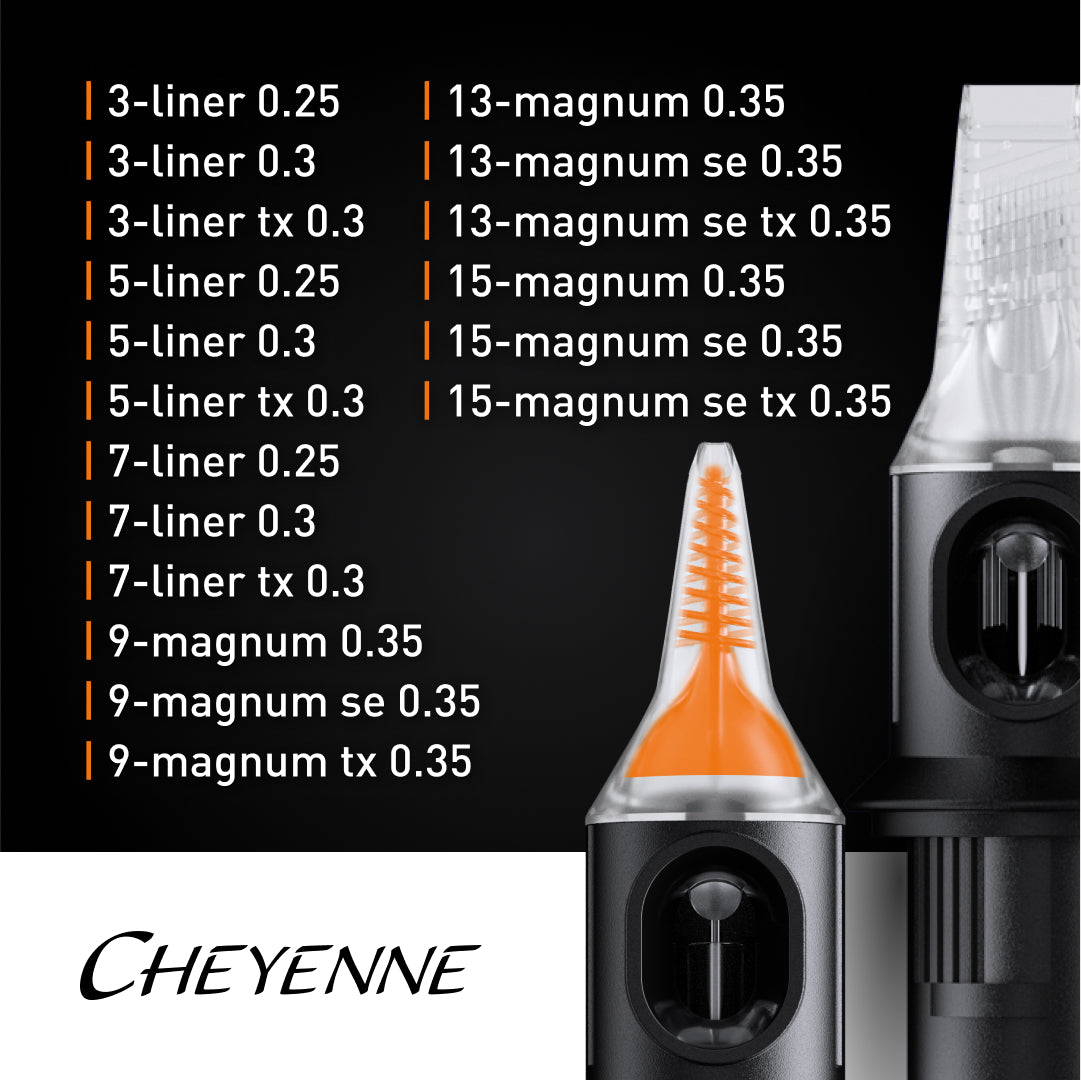Cheyenne Capillary Cartridge Needles — Sample Set of 3