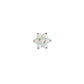 Tilum 14g–12g Internal Synthetic Opal Flower Titanium Top — Price Per 1