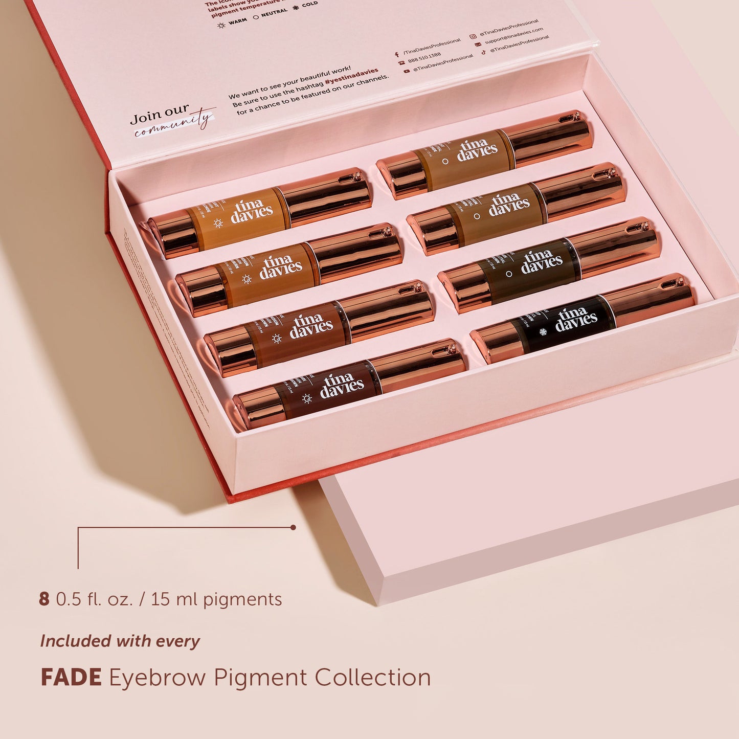 Tina Davies FADE Eyebrow Pigment Collection — 8 1/2oz Bottles
