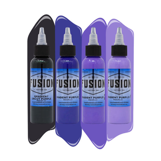 Gradient Purple 4-Pack — Fusion Tattoo Ink — 1oz
