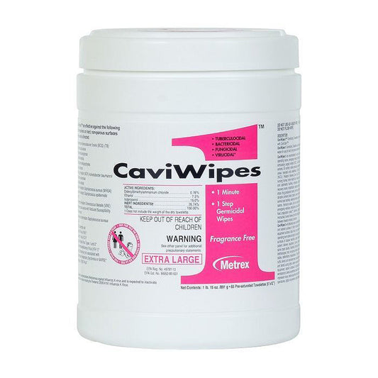 CaviWipes1 - One Tub of 6 x 6.75" CaviCide Surface Disinfectant Wipes 160 Count