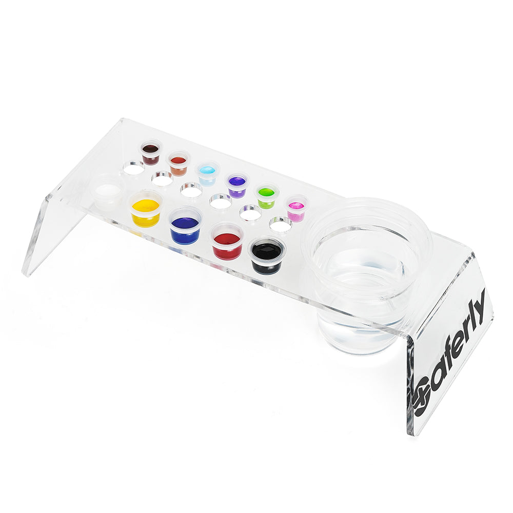 Saferly Acrylic Rinse Cup + Ink Cap Holder