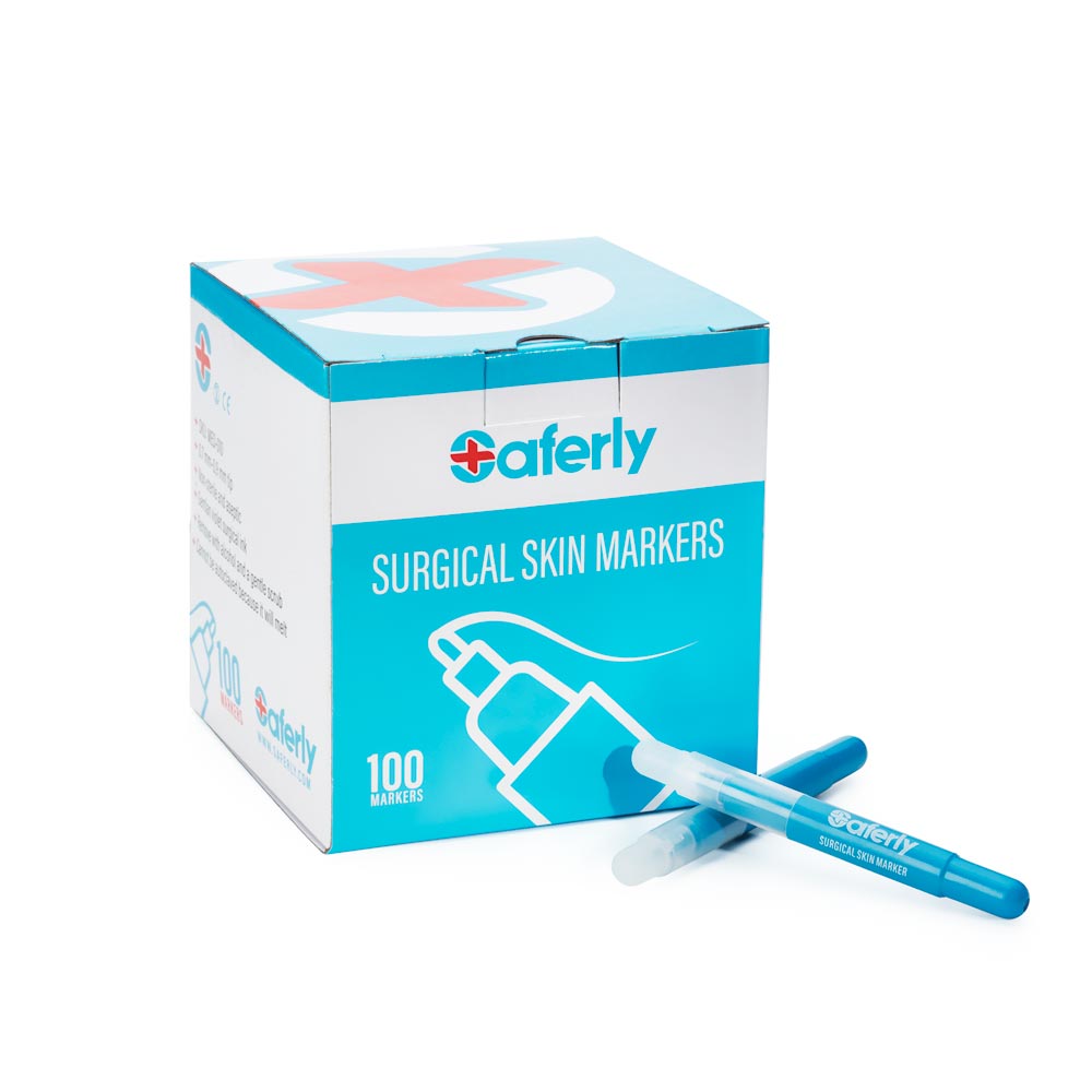 Saferly White Fine Tip Surgical Skin Marker — Pick Style