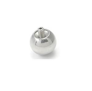 6g Stainless Screw-Ball Ring | Tulsa Body Jewelry 6g (4mm) - 7/8 Dia (22mm) - 8mm Ball / Stainless Steel