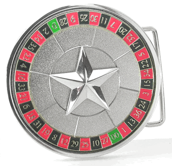 Roulette Casino Style Belt Buckle