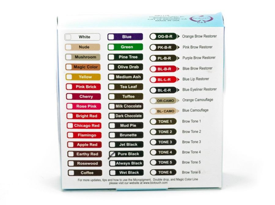 BioTouch Pure Single Use Pigment Box — Back