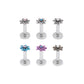 Tilum 14g-12g Internally Threaded Micron Bead Cluster Titanium Jewel Top - Price Per 1