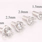 14g - 12g Internally Threaded Sterling Silver Prong-Set Jewel Top - Price Per 1