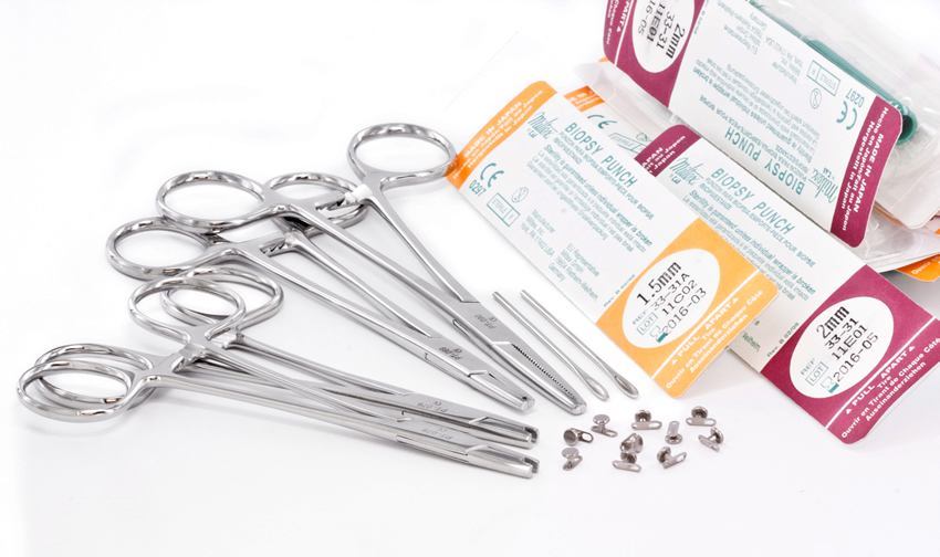 Dermal Piercing Kit with Dermal Anchor, Tops, Punches & Other Dermal T