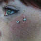 These Smaller Surface Bars Can Be Used for Piercings Like the Temple Piercing Shown Here