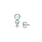 Tilum 14g-12g Internally Threaded White Opal Tear Drop Cluster Top - Choose Jewel Color - Price Per 1
