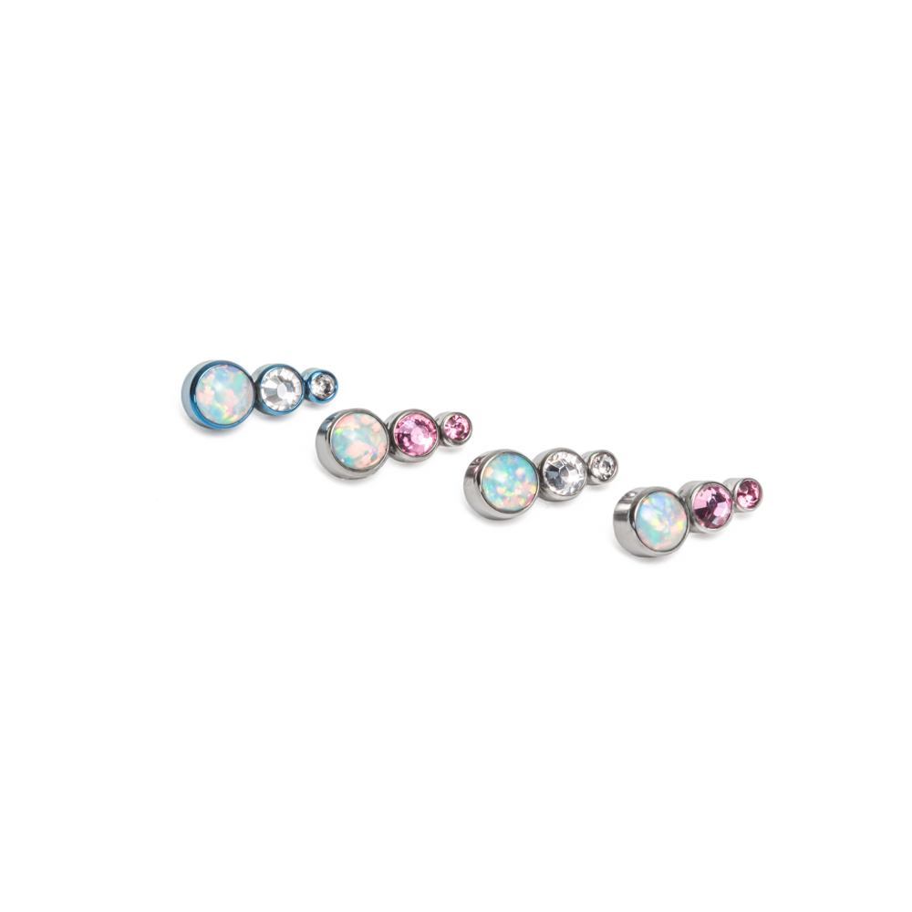 White Opal Tear Drop Cluster - Color Options