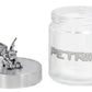 Empty Glass Sundry Jar with Screw Top with 3D Petrify Logo