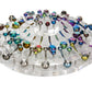 32 Piece Round Tiered Acrylic Display for Belly Button Rings