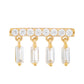Tilum 14kt Yellow Gold Jeweled Doric Columns Threadless Top — Price Per 1