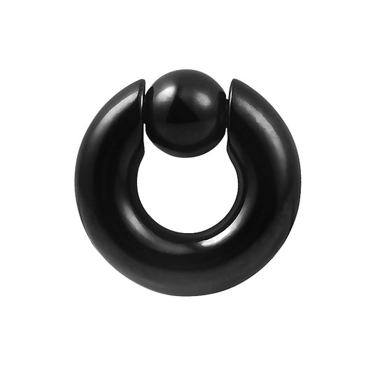 Tilum 8g PVD Black Titanium Snap Fit Captive Bead Ring - Price Per 1