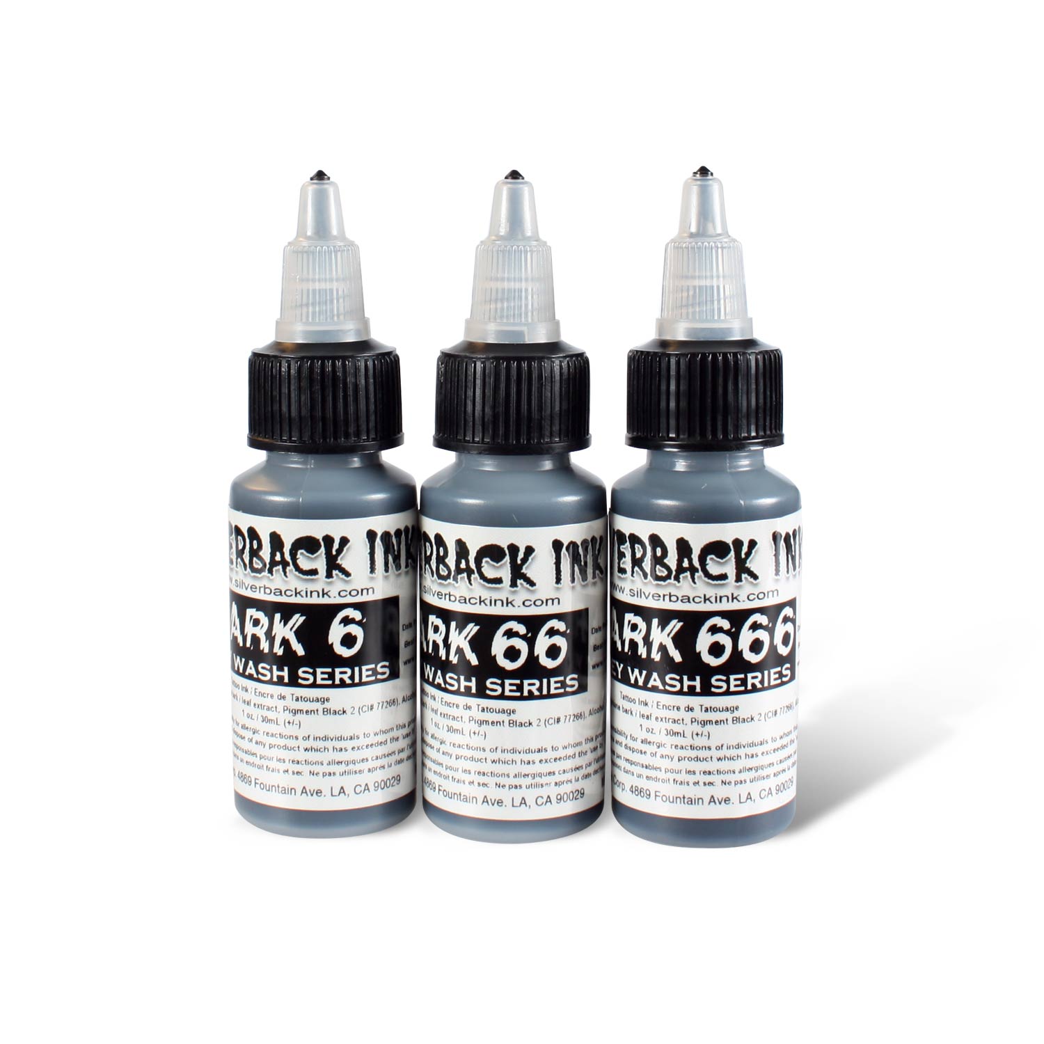 Dark Grey Wash Series – Silverback Ink – 1oz Bottle Set