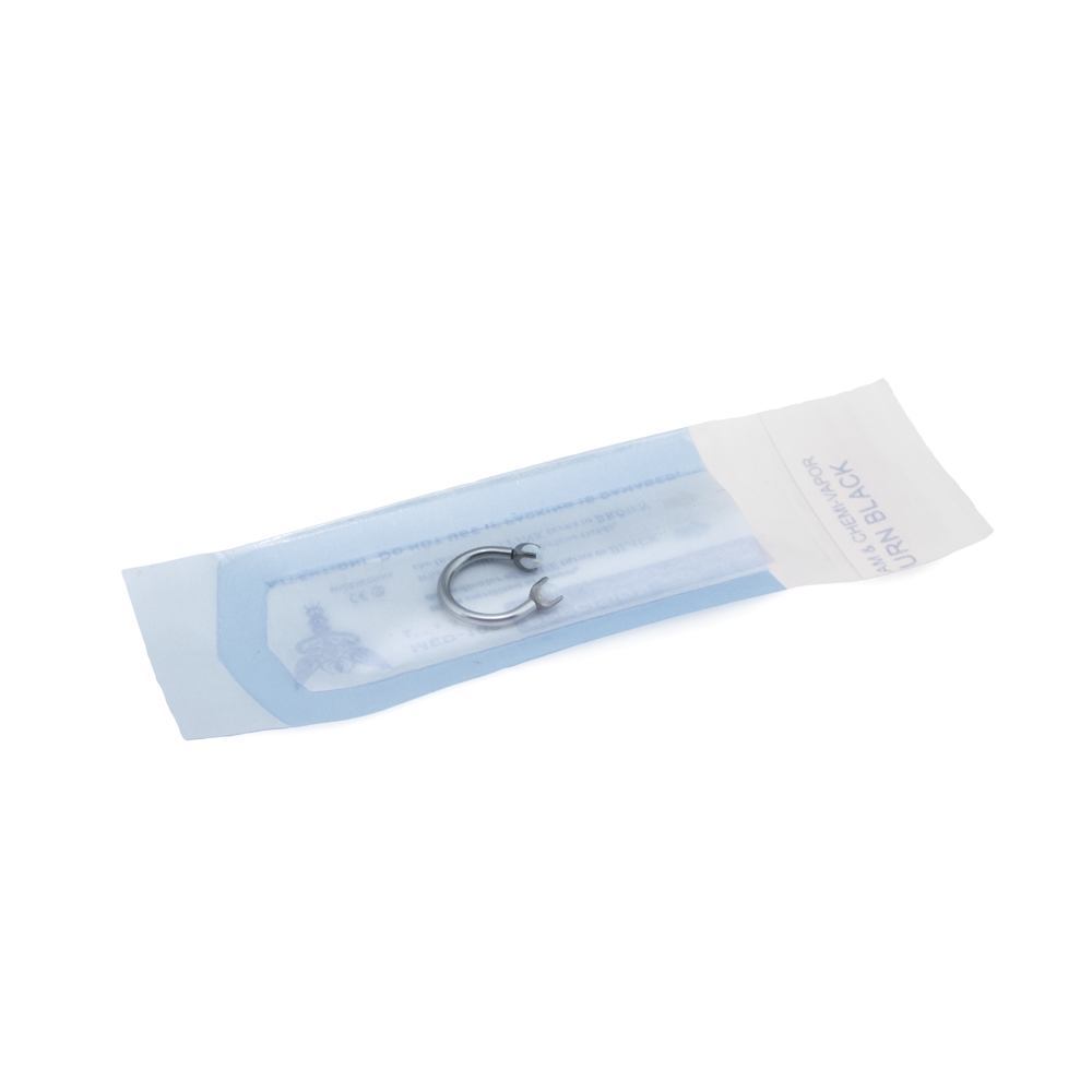 1-1/4"x3" Sterilization Self Seal Autoclave Pouch - Circular Barbell Example
