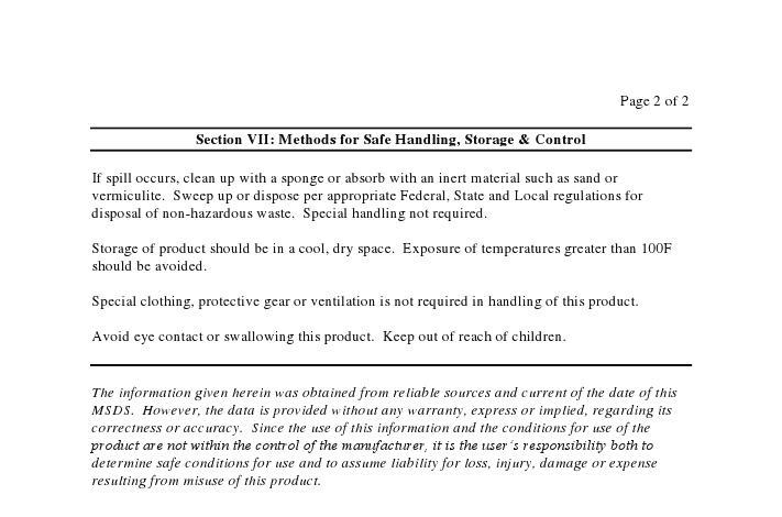 Hustle Butter Deluxe MSDS Page 2