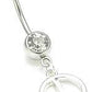 14g 7/16" Peace Sign Belly Button Ring