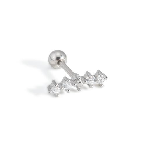 16g 5/16" Linear Crystals Steel Barbell — Price Per 1