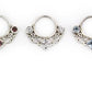 18g Sterling Silver With Gems Septum or Earring Jewelry