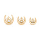 Crystal Diadem Gold Plated Saddle Plug — Standing Up and Laying Flat