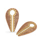 Dew Drops Keyhole Brass Ear Weight with Copper Beading — Price Per 1