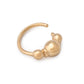 18g Gold Plated Center Ball Bendable Ring