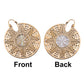 18g Star-Patterned Brass Earrings with Mother of Pearl Inlay — Price Per 2