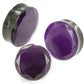 Double Faceted Purple Glass Plug - Price Per 1