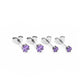 Prong Set Jeweled Stud Earrings — Price Per 2