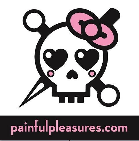 Painful Pleasures Girl Skull Sticker