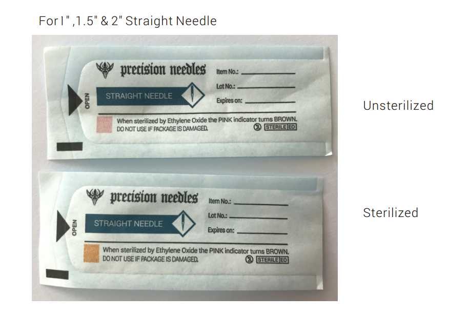 16g Sterilized 1" Body Piercing Needles — Box of 100
