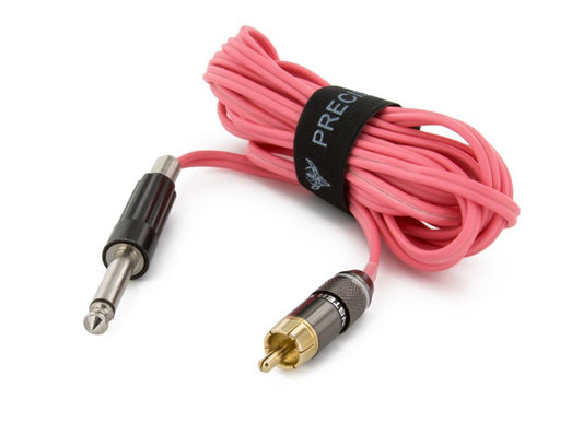Polarized Silicone Wire Pink RCA Cord (8 ft.)