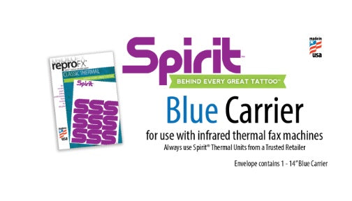 Blue Thermofax Carrier - Use With Oldschool Thermofax Machines - Blue Acetate Thermal Paper (box)