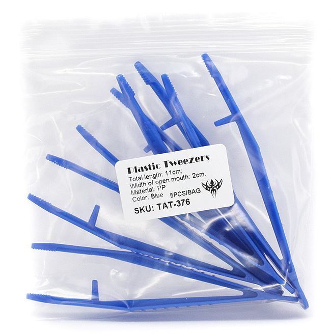 Blue Plastic Tweezers