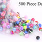 14g 5/8" Acrylic Ball Straight Barbell- 500 Piece Deal