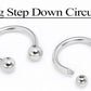 14g E-Z Piercing Circular Barbell Step-Down Threaded with Needle