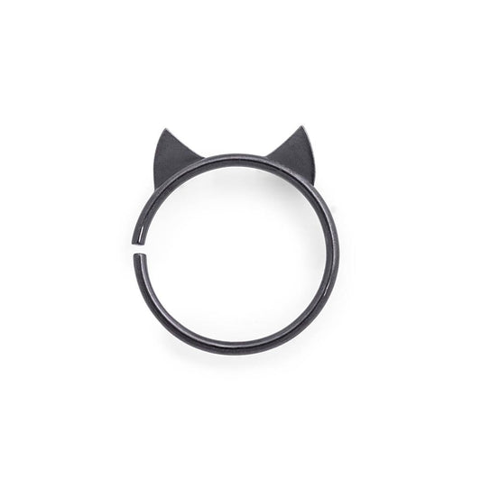20g Cat Ear PVD Black Bendable Ring — Price Per 1