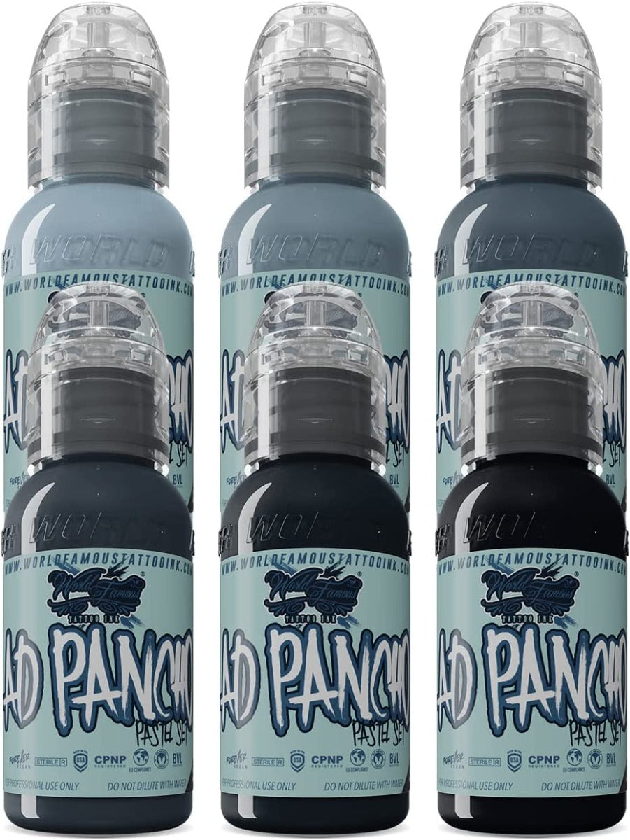 A.D. Pancho Pastel Greys Set — World Famous Tattoo Ink — Pick Size