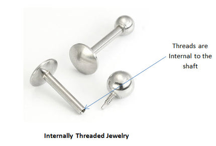 Internally Threaded Jewelry