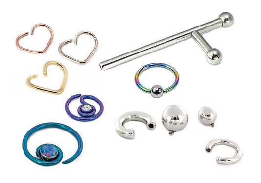 Basic Body Jewelry, Custom Body Jewelry, Piercings|Straight Barbell, Titanium Barbell