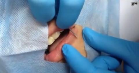 Mauricio Banana Torres Performing a Lip Piercing Pursuing Piercing as a Profession