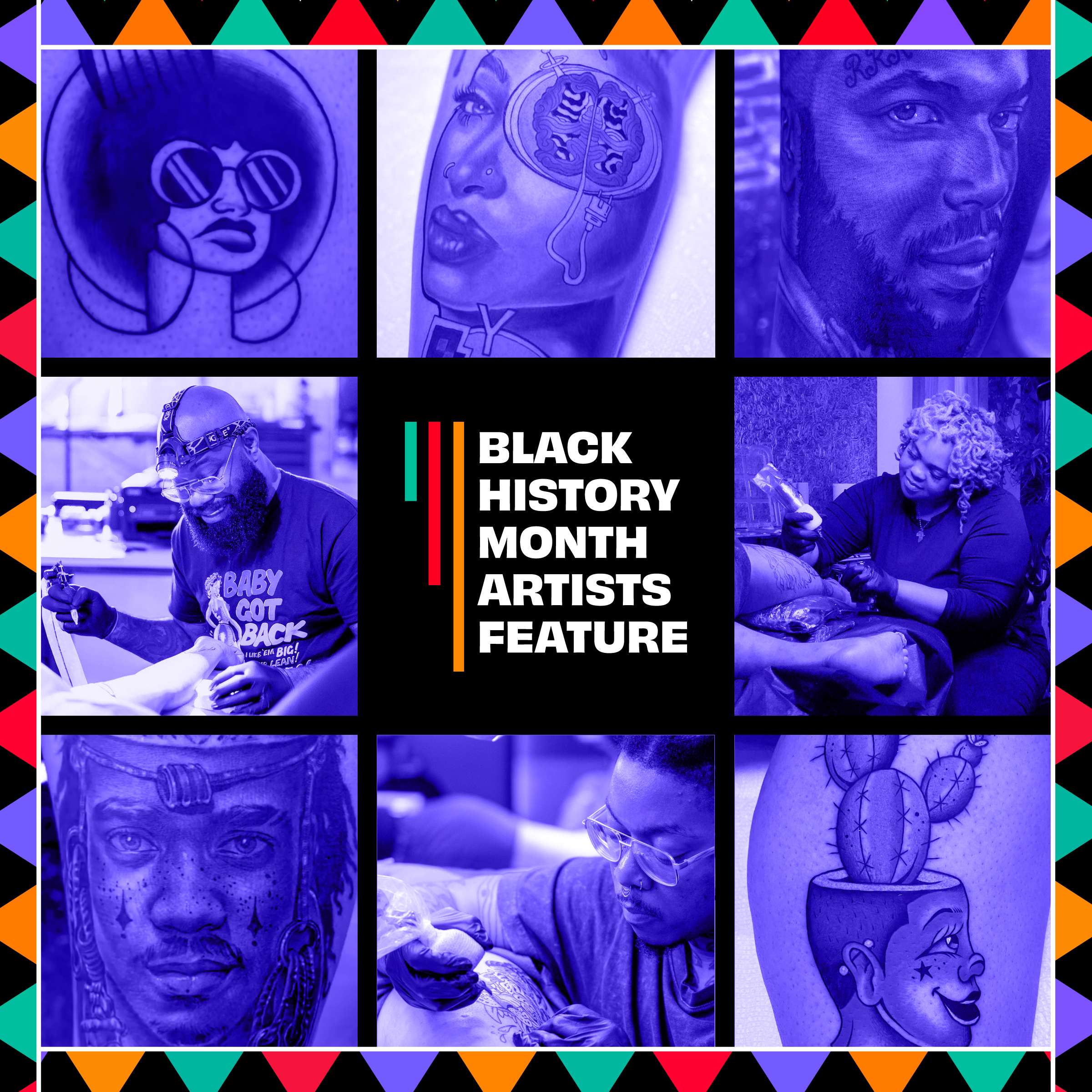 Montage of tattoos by Black tattoo artists 3 Black Tattoo Artists You Should Know