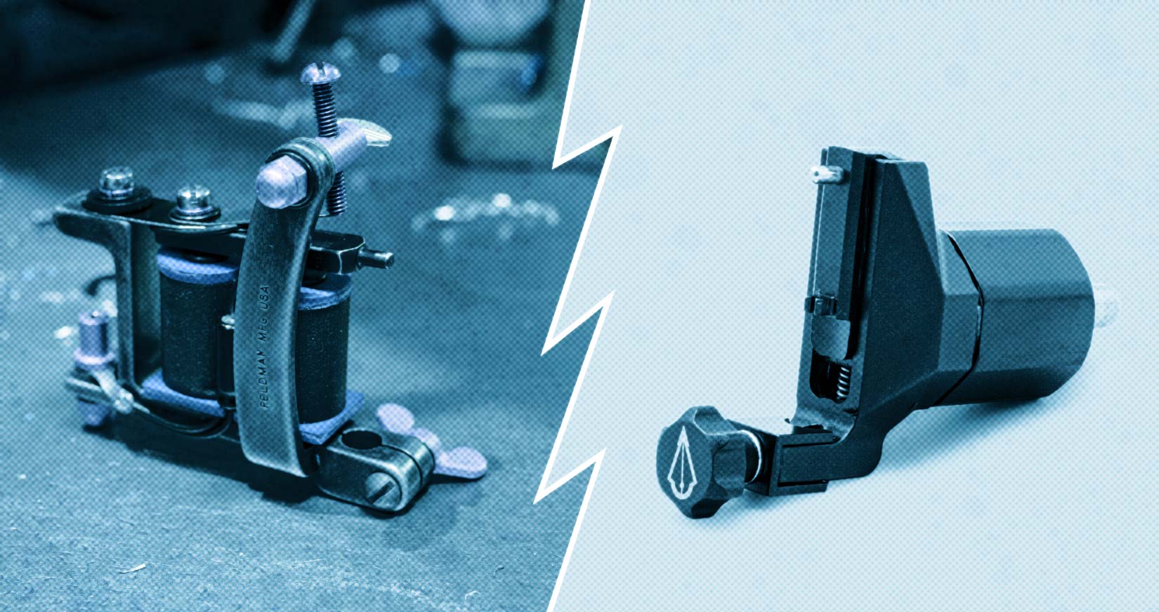 Coil tattoo machine versus rotary tattoo machine