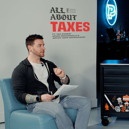 Tattoo artist John Garancheski in a chair