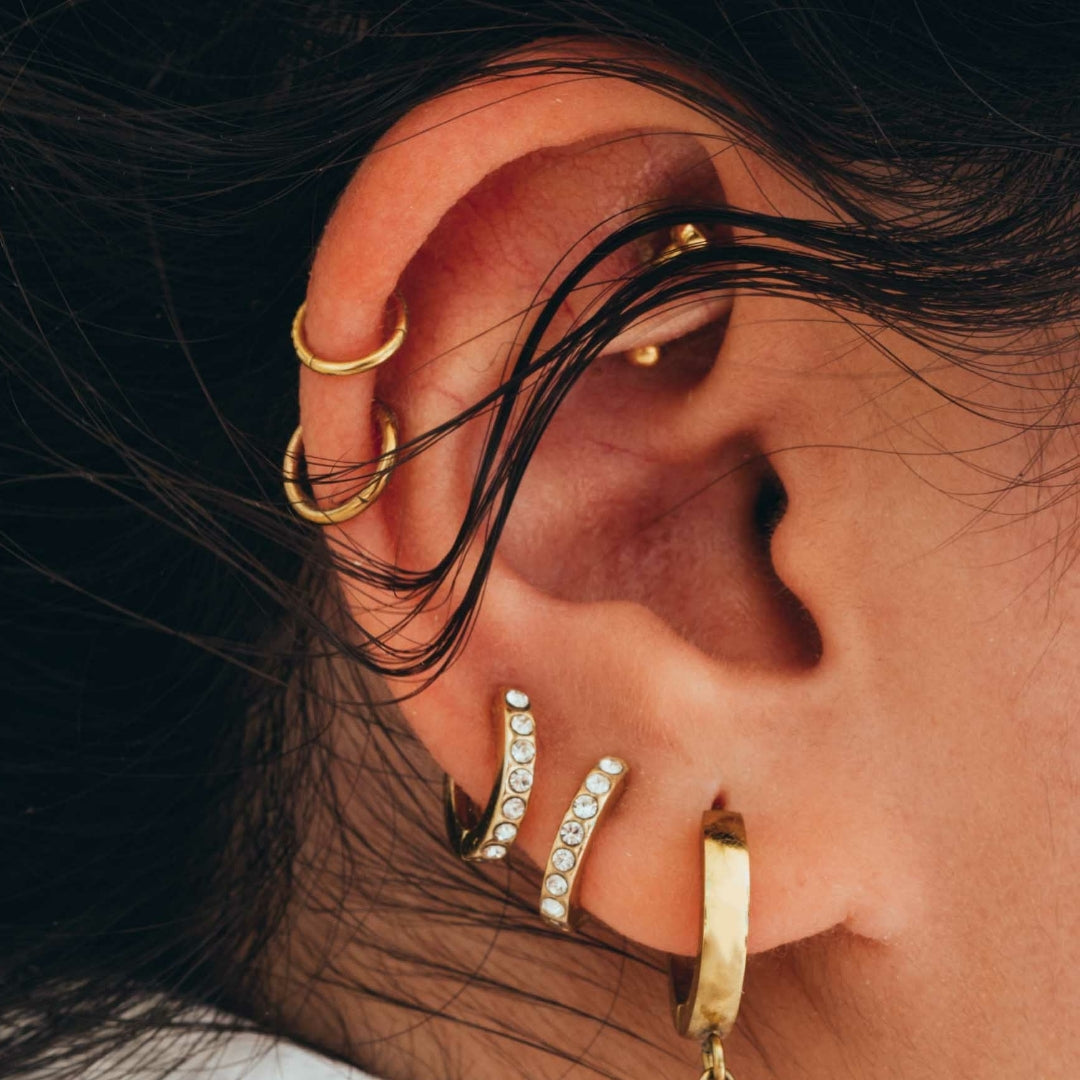 Close up of a client with curated ear