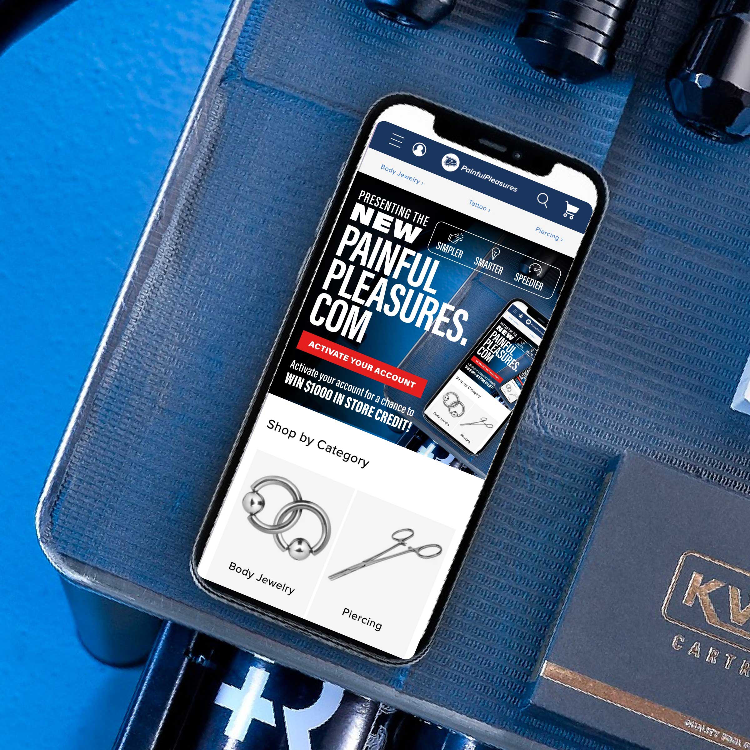 Smart phone on a medical tray showing the new PainfulPleasures website The New PainfulPleasures.Com: Everything You Need to Know