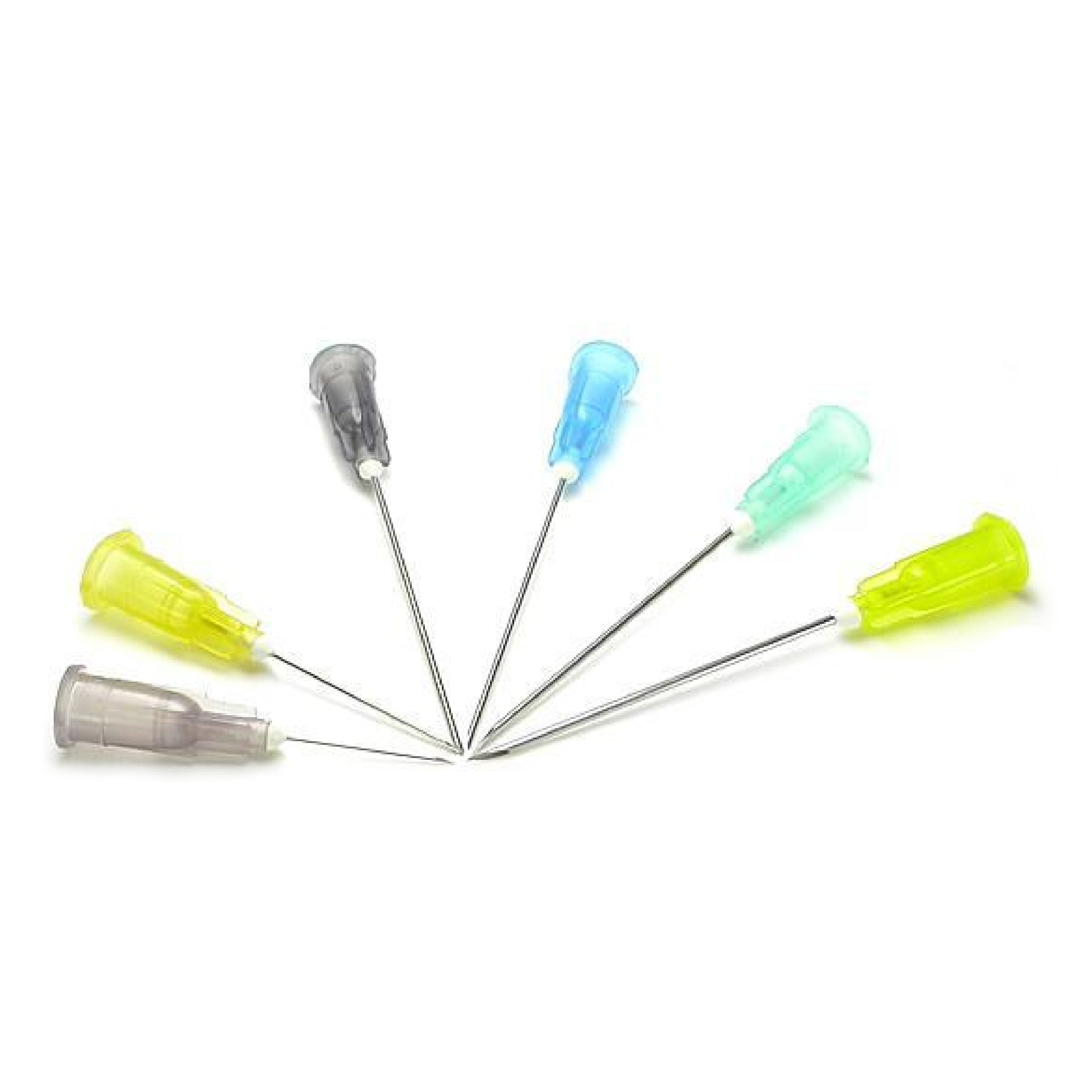 Close-up of an arrangement of play piercing needles Needle Play Tips
